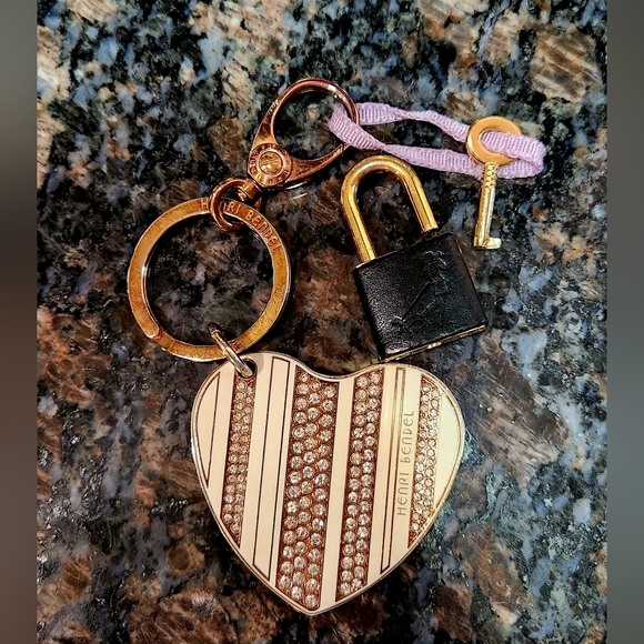 Henri bendel disturbed hatbox wheelie with hb heart keychain purse charm - Picture 3 of 12